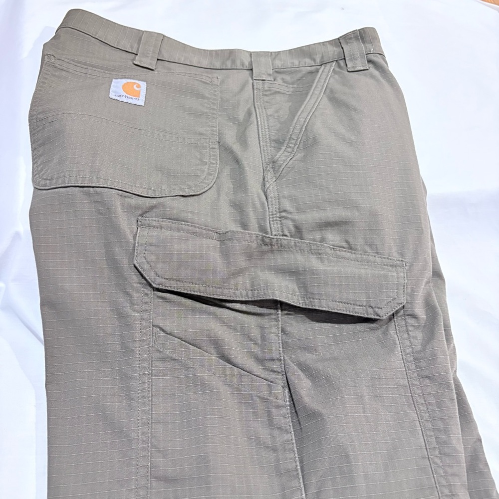 New Carhartt Men's Braxton Cargo Force Relaxed Fit Work Men’s Green Shorts Sz 32 - Picture 8 of 10